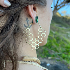 Silver HoneyComb Earrings