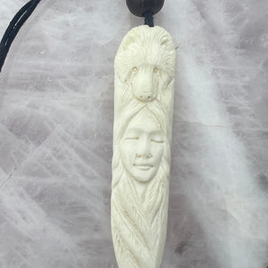 Dreaming Wolf Totem Necklace