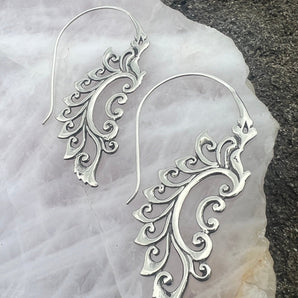 Silver Tribal Goddess Earrings