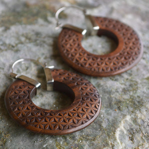 Flower Of Life Hoop Earrings