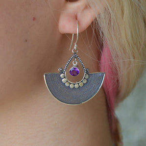 Amethyst Cleo Earrings – 925 Sterling Silver