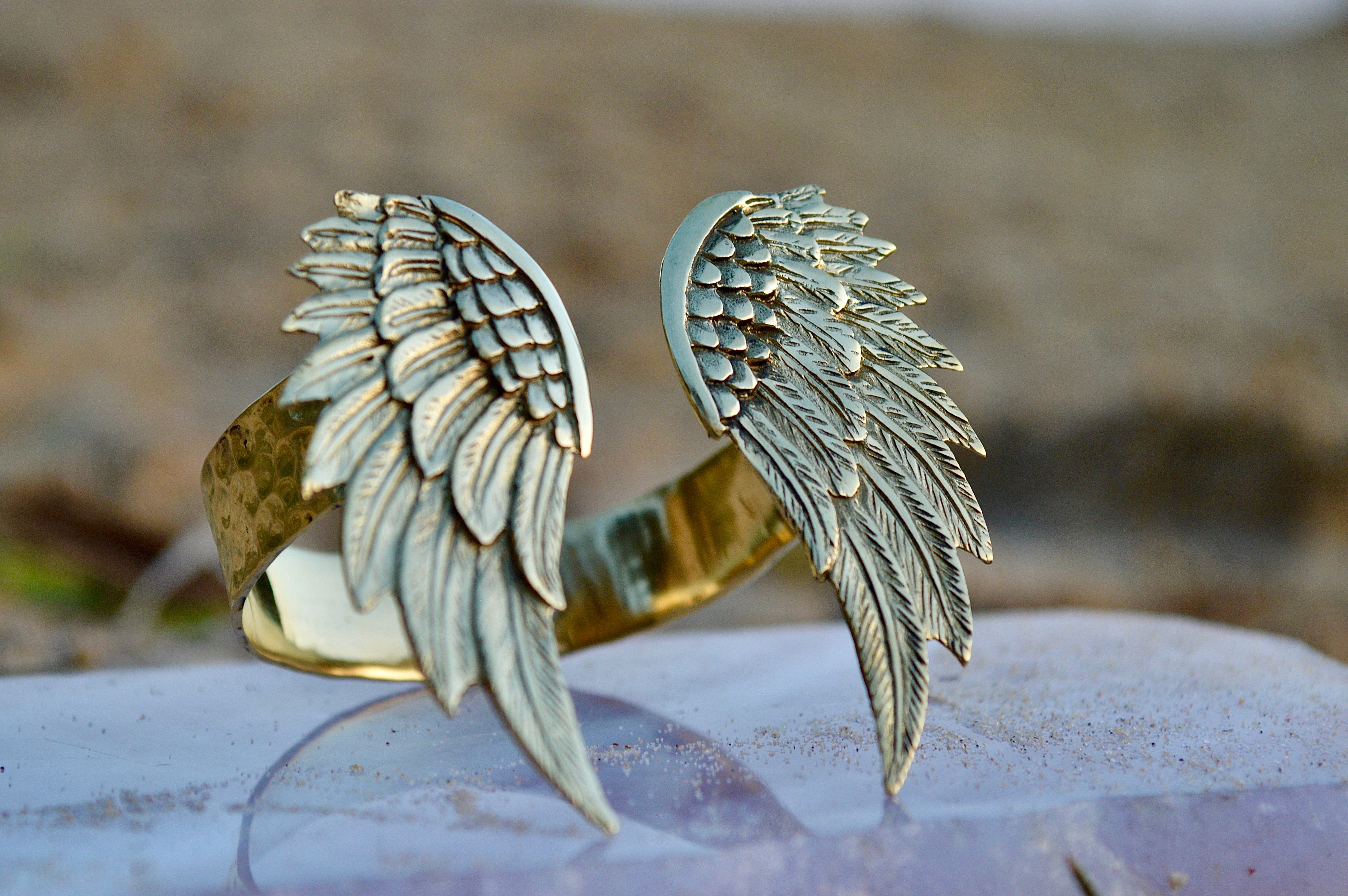 Rose Gold Plated Silver Angel Wing Bracelet - Callista