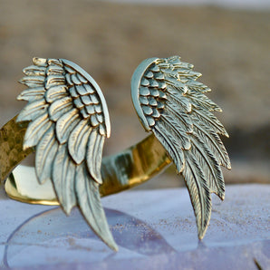 Brass Angel-Wing Bracelet