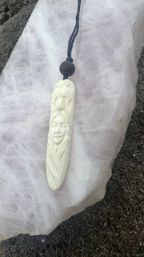 Dreaming Wolf Totem Necklace