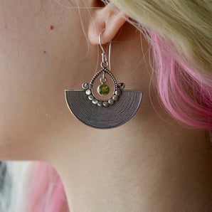 Peridot Cleo Earrings - 925 Sterling Silver