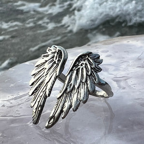 Silver Angel Wing Ring