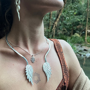 Silver Angel Wings Necklace