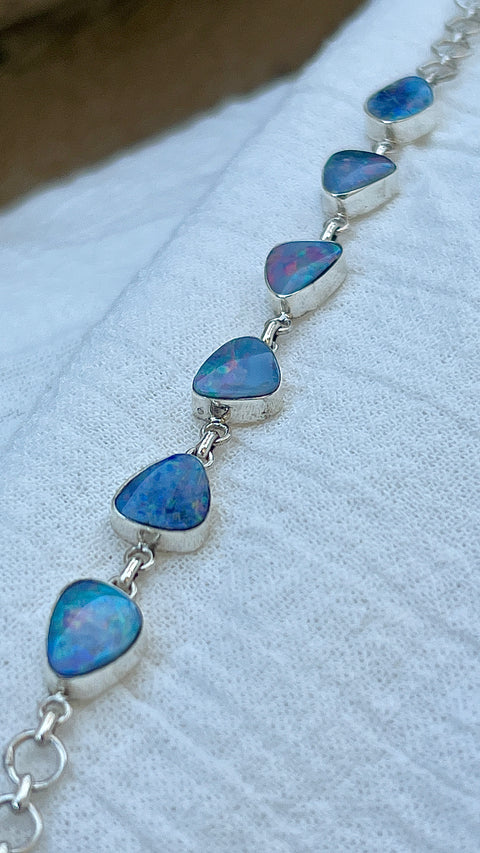 Opal & Sterling Silver Bracelet