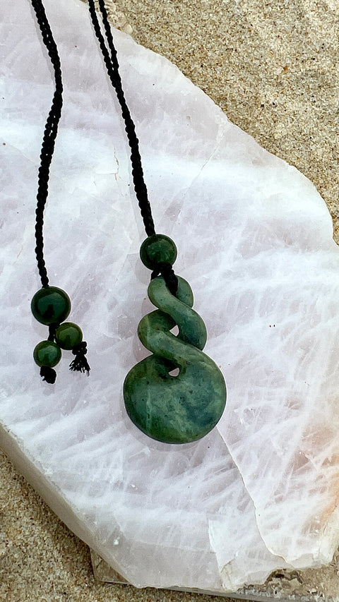 Green Jade Infinity Necklace