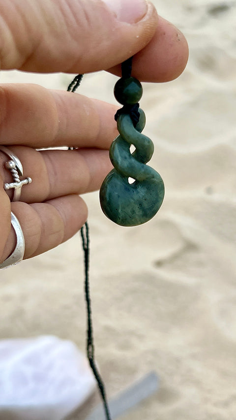 Green Jade Infinity Necklace