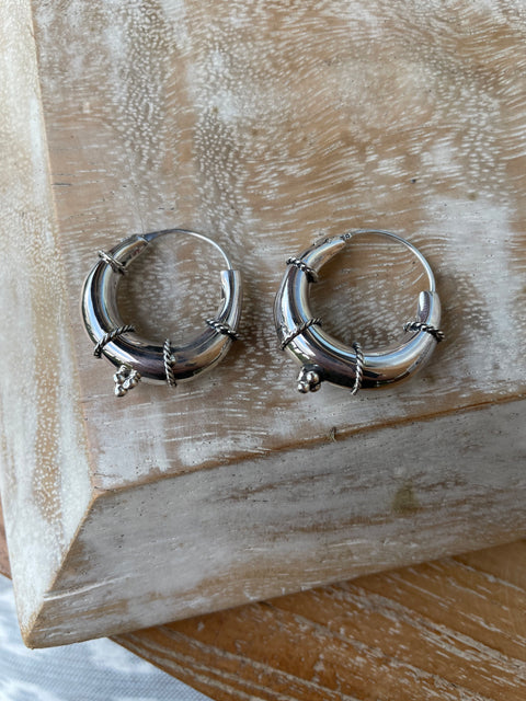 Kaia Sterling Silver Hoops