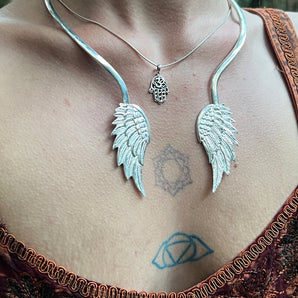 Silver Angel Wings Necklace