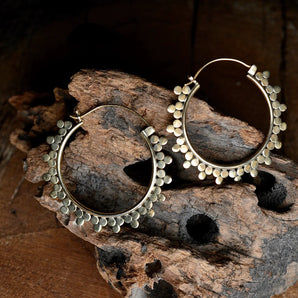 Brass Hoop Earrings