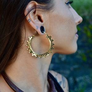 Brass Hoop Earrings