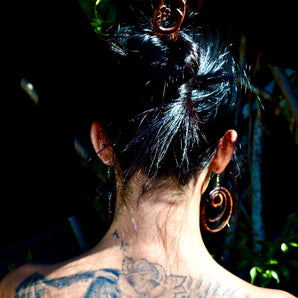 Hand-Carved wood goddess hair pIn