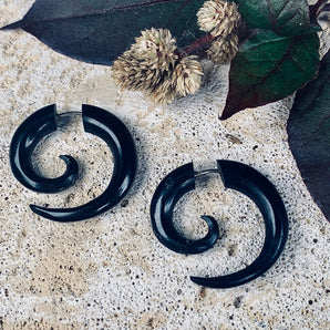Hand Carved Buffalo Horn Earrings