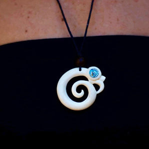 Ora Boras Bone & Paua Shell Necklace