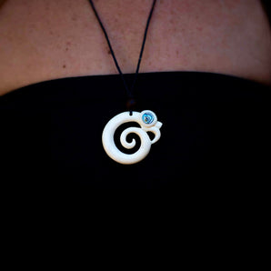 Ora Boras Bone & Paua Shell Necklace