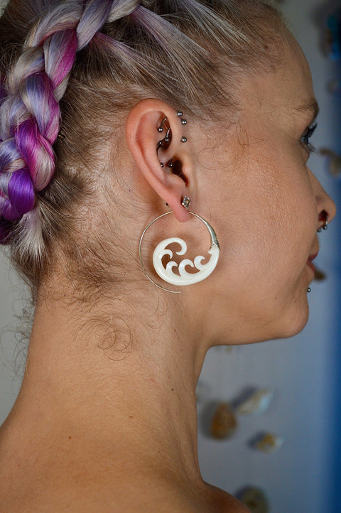 Sterling Silver and Bone earrings