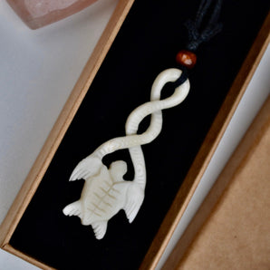 Infinity turtle pendant