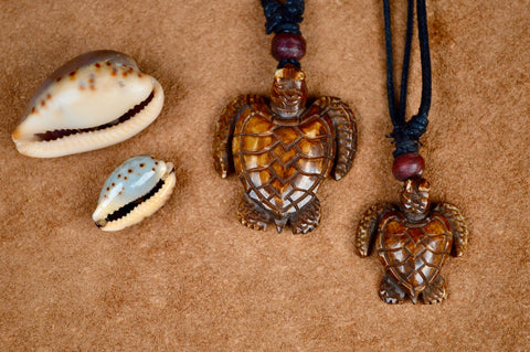 Hand Carved Sea Turtle Pendant