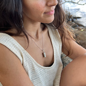 Silver Love Scroll Locket & Chain