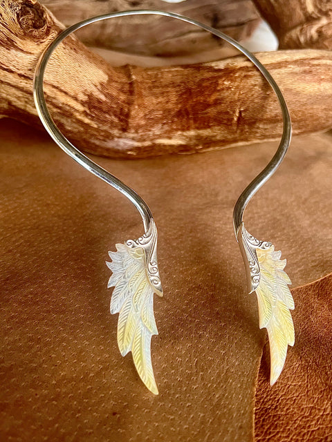 Shell & Silver Angel Wing Necklace