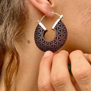 Flower Of Life Hoop Earrings