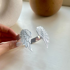 Silver Angel-Wing Bracelet