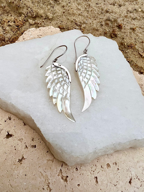 White abalone deals earrings
