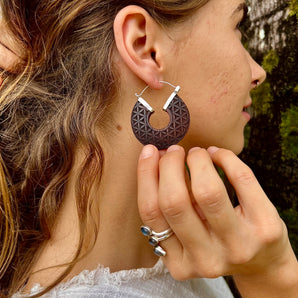 Flower Of Life Hoop Earrings